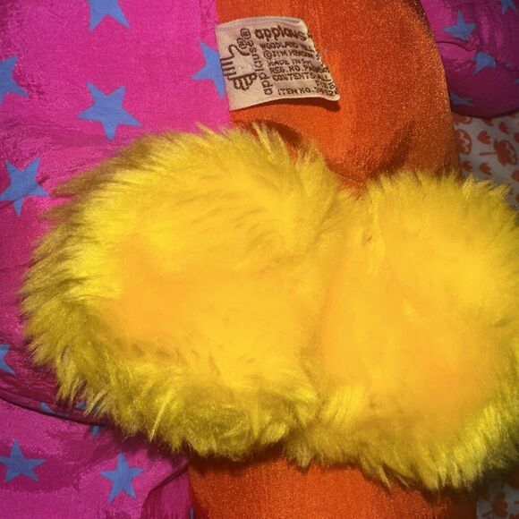 Applause Sesame Street Big Bird Parachute Clown 14" Plush Stuffed Doll 1986 - Picture 10 of 13